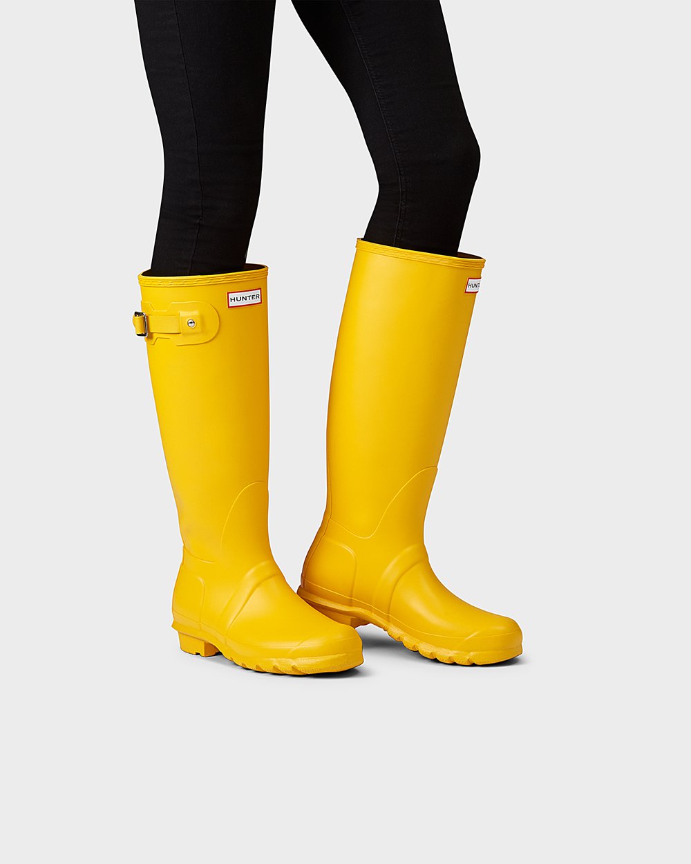 Womens Hunter Original - Tall Rain Boots Yellow - 4682-TGWCH